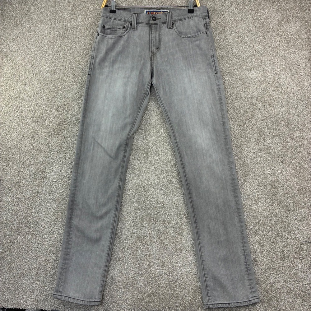 Levis 511 Skinny Jeans Mens 31x32 Grey Denim Casual Streetwear Modern Pants